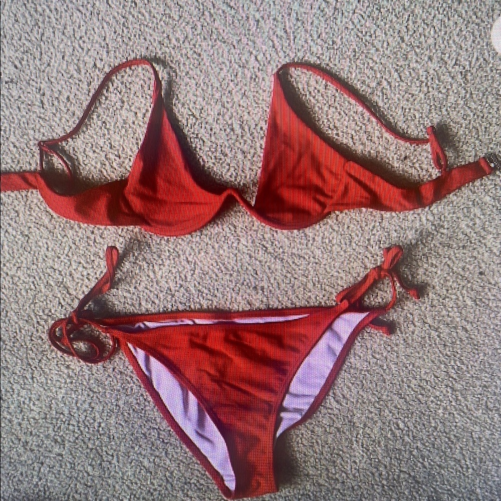 Red Underwire Bikini Set